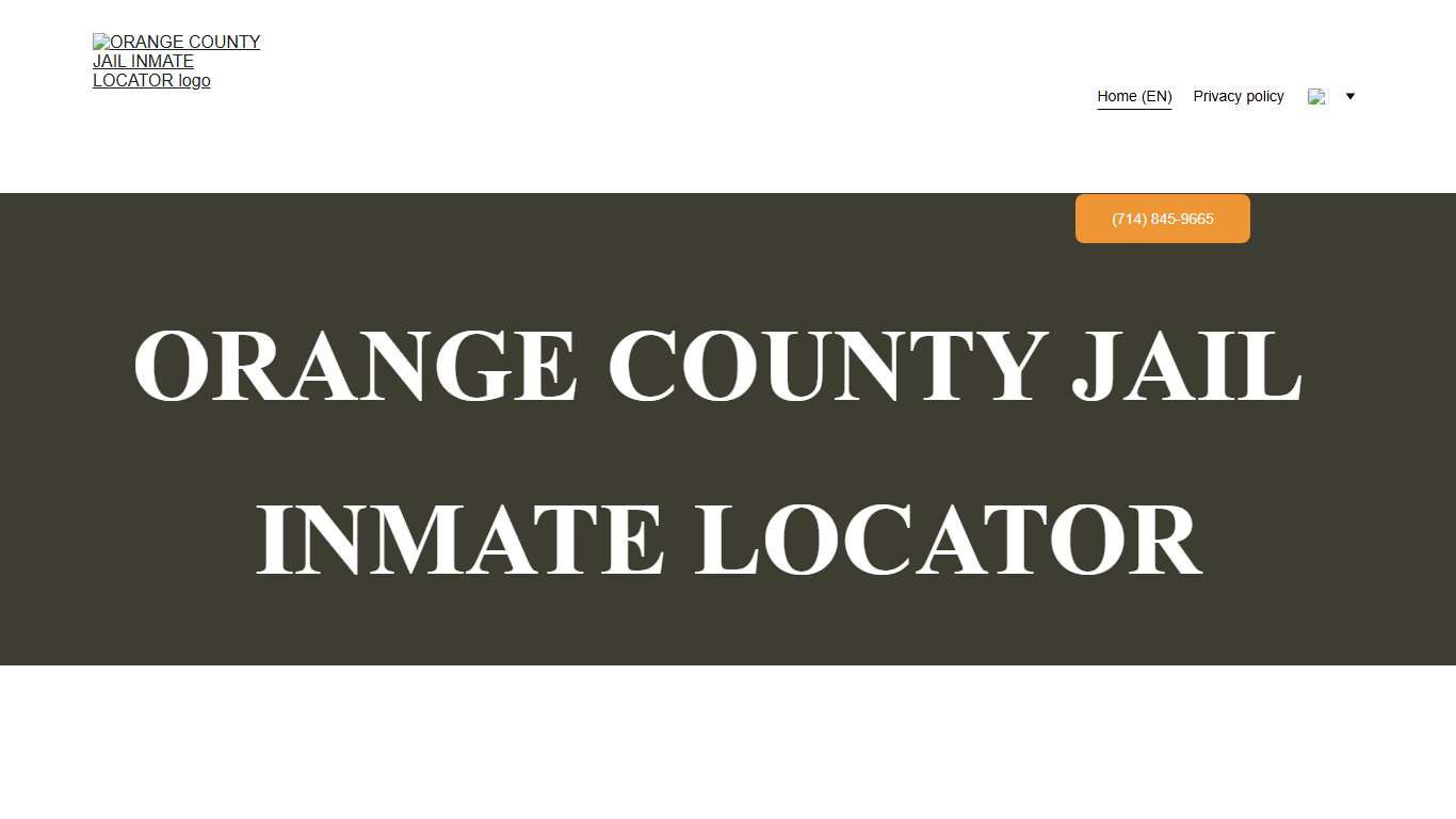 Immediate Inmate Information | Orange County Inmate Locator | ORANGE COUNTY JAIL INMATE LOCATOR